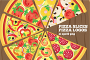 Pizza Slices and Pizza Logos