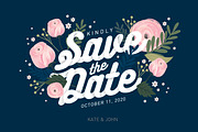 save the date template vector