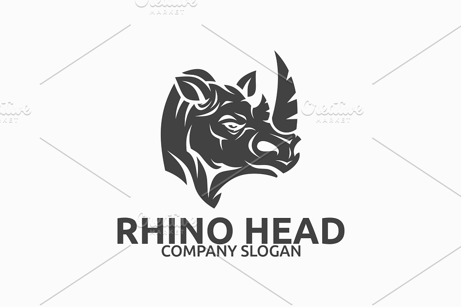 Rhino Head Logo in Logo Templates - product preview 8