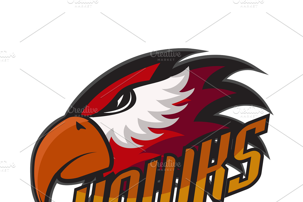 Professional sports logo hawks in Logo Templates - product preview 8