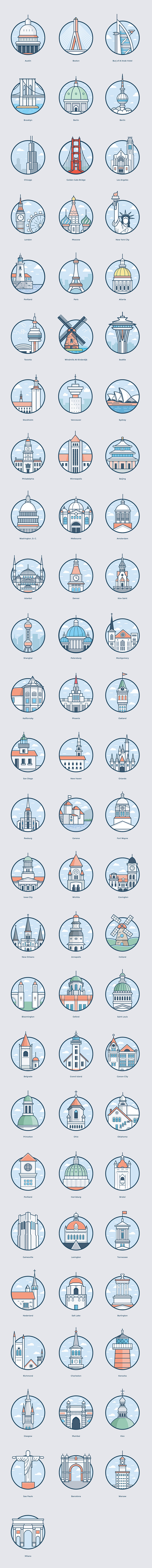 World Cities Illustrations in Illustrations - product preview 1