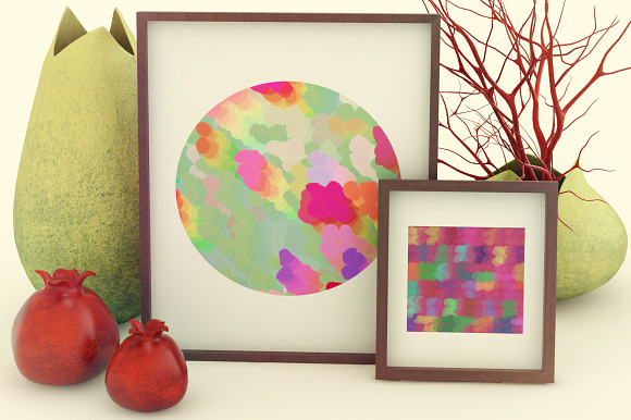 12 abstract watercolor spots papers in Patterns - product preview 1