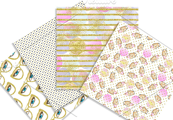 Make up elements, papers bundle in Patterns - product preview 4