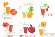 Fruits juices set