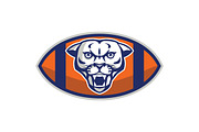 Cougar Mountain Lion Football Ball 