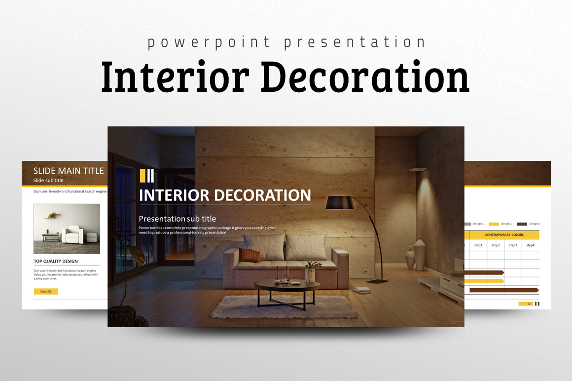 Interior Decoration PPT PowerPoint Templates Creative Market