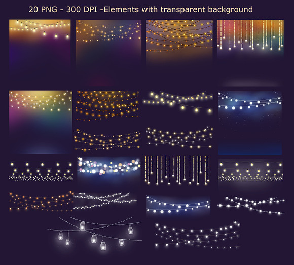 String Lights Clipart  in Illustrations - product preview 1