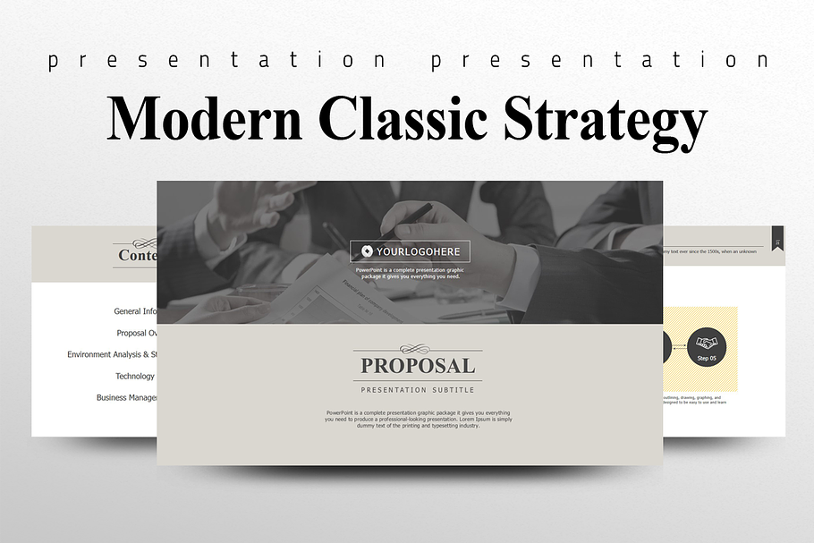 Modern Classic Strategy in PowerPoint Templates - product preview 8