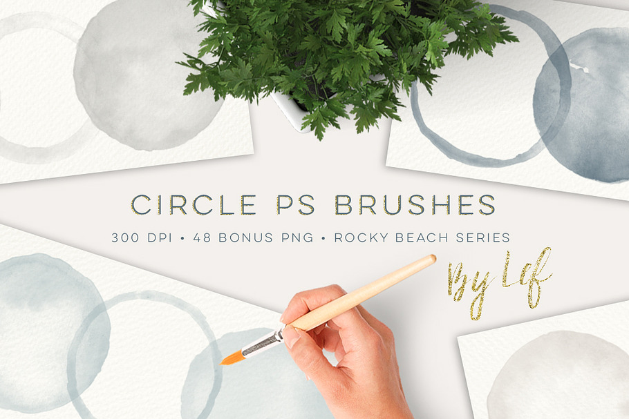 Photoshop Brush set Round Watercolor in Photoshop Brushes - product preview 8