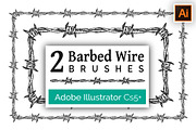 Barbed Wire Brushes for Illustrator