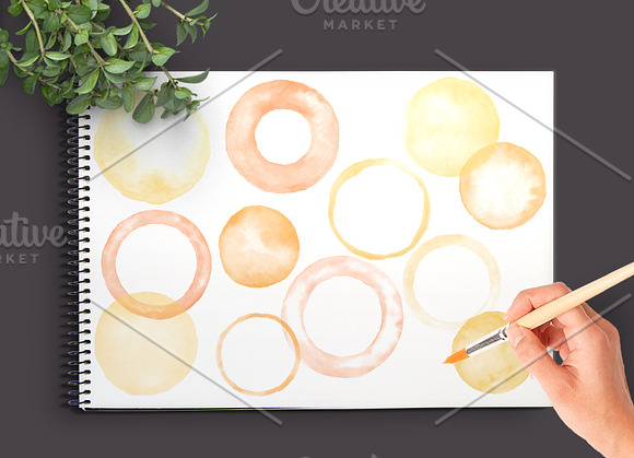 Watercolor Ps Brush Set blobs round in Photoshop Brushes - product preview 1