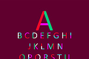 Color font flat style design