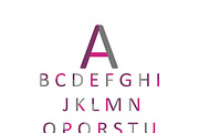 Colored font flat design vector