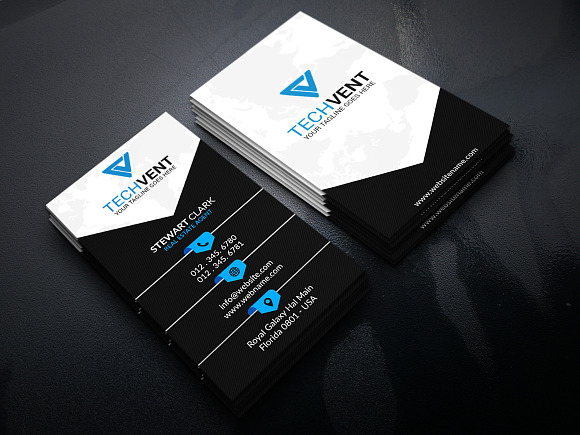 Corporate Business Card Template in Business Card Templates - product preview 1