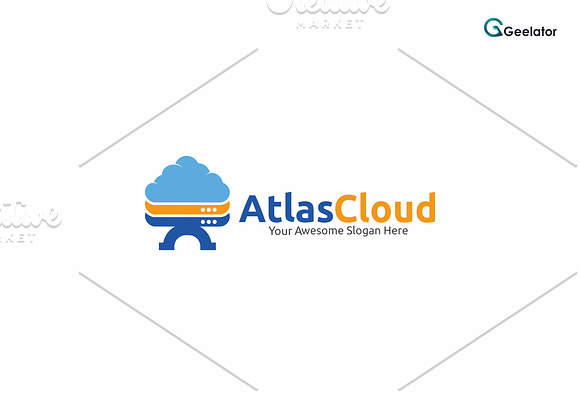 Atlas Cloud Logo Template in Logo Templates - product preview 1