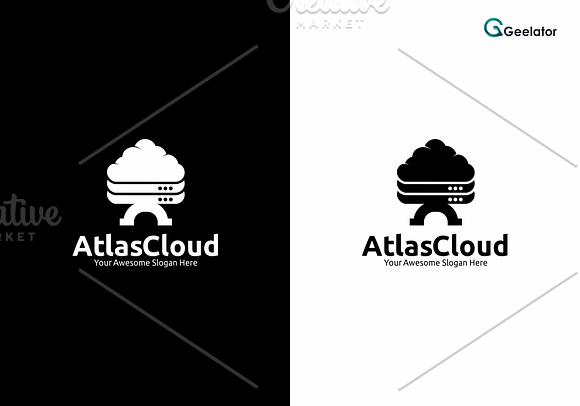 Atlas Cloud Logo Template in Logo Templates - product preview 2