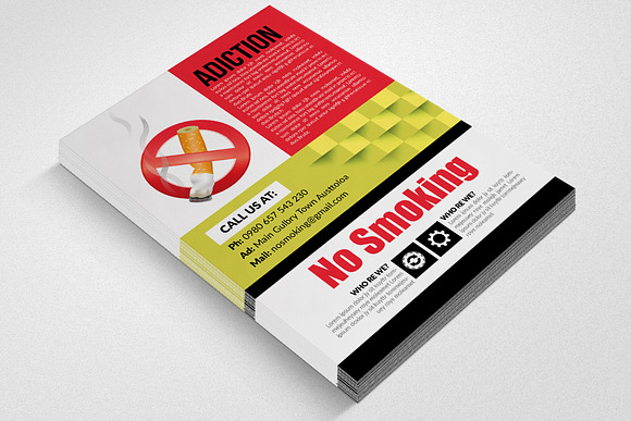 Say No to Smoking Flyer Template Ad in Flyer Templates - product preview 1