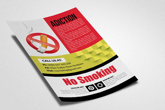 Say No to Smoking Flyer Template Ad in Flyer Templates - product preview 2