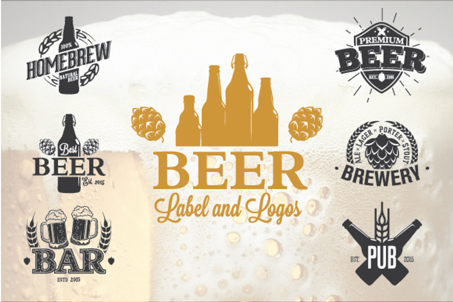 13 Beer Label and Logos