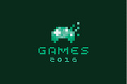 Games Joystick Pixel logo