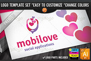 Social Chat Love App Mobile Logo