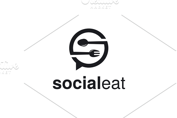 Social Eat - Letter S Logo in Logo Templates - product preview 2
