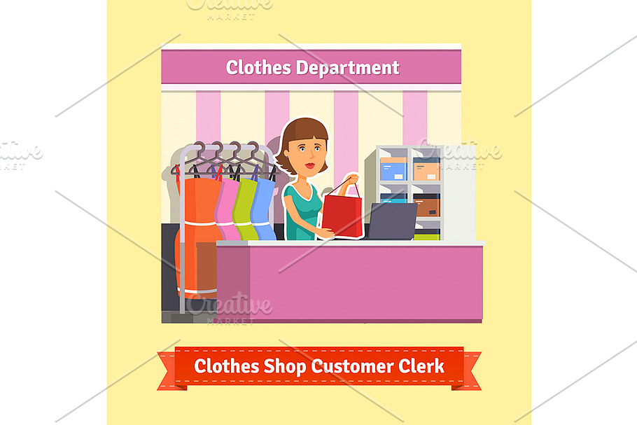 Clothes shop clerk