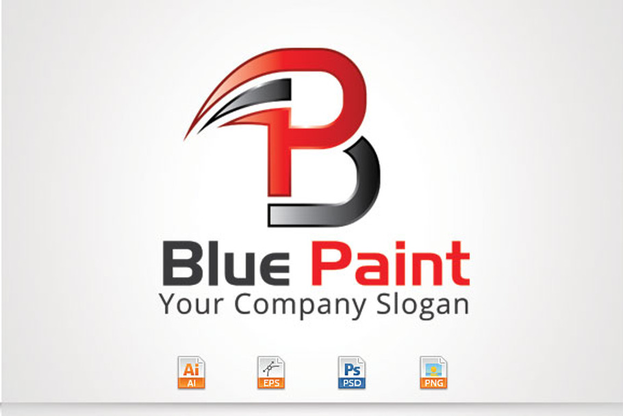 Blue Paint in Logo Templates - product preview 8