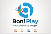 Boni Play,B & P Letter Logo