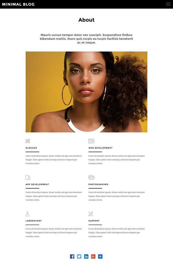 Minimal Blog Drupal 7 Template in Drupal Themes - product preview 1