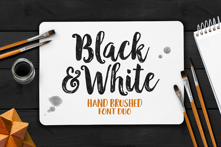 Black & White Font Duo in Script Fonts - product preview 8