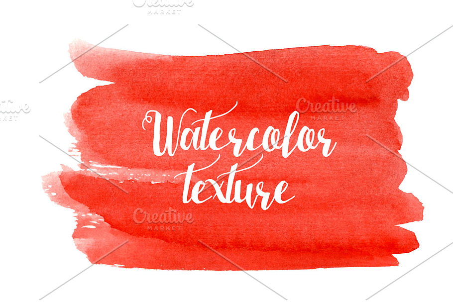 Red brush watercolor background in Textures - product preview 8