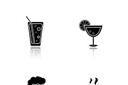 Drinks icons. Vector