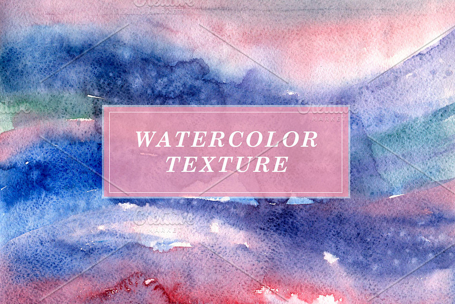 Pink stars watercolor texture in Textures - product preview 8