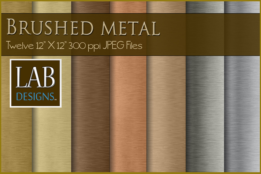 12 Brushed Metal Textures