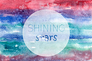 Shining stars watercolor texture