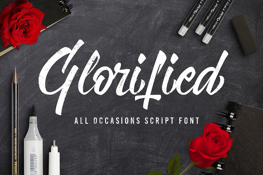Glorified Script Font in Script Fonts - product preview 8