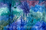 Ocean space watercolor texture