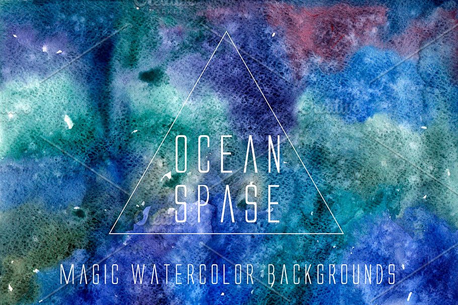 Ocean space watercolor texture in Textures - product preview 8
