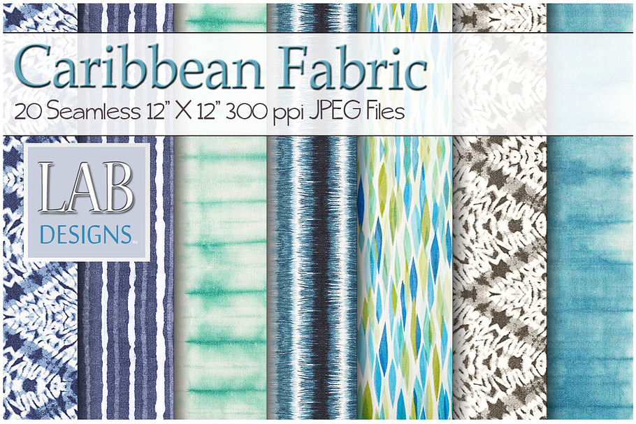 20 Seamless Fabric Textures Blue