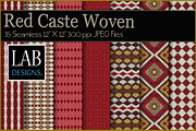 35 Red Caste Woven Fabric Textures