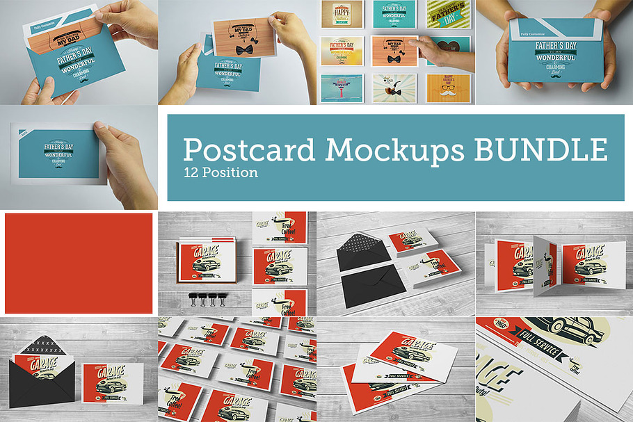 Postcard BUNDLE Mock-Ups in Print Mockups - product preview 8