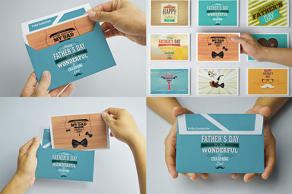 Postcard BUNDLE Mock-Ups in Print Mockups - product preview 1
