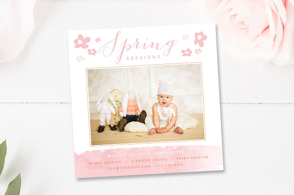 Spring Mini Session Template in Flyer Templates - product preview 1