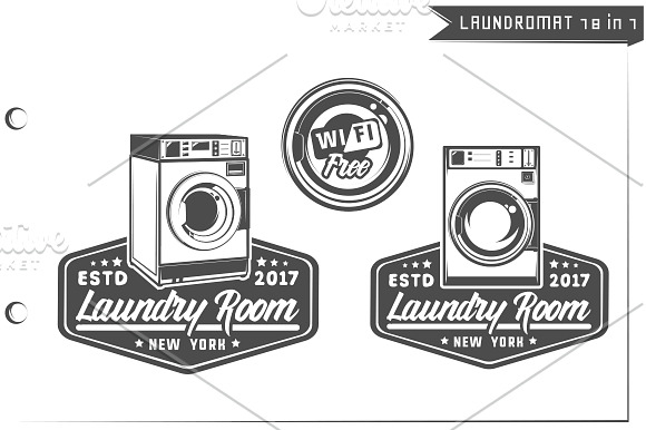18 in 1 Set of Laundromat in Objects - product preview 2