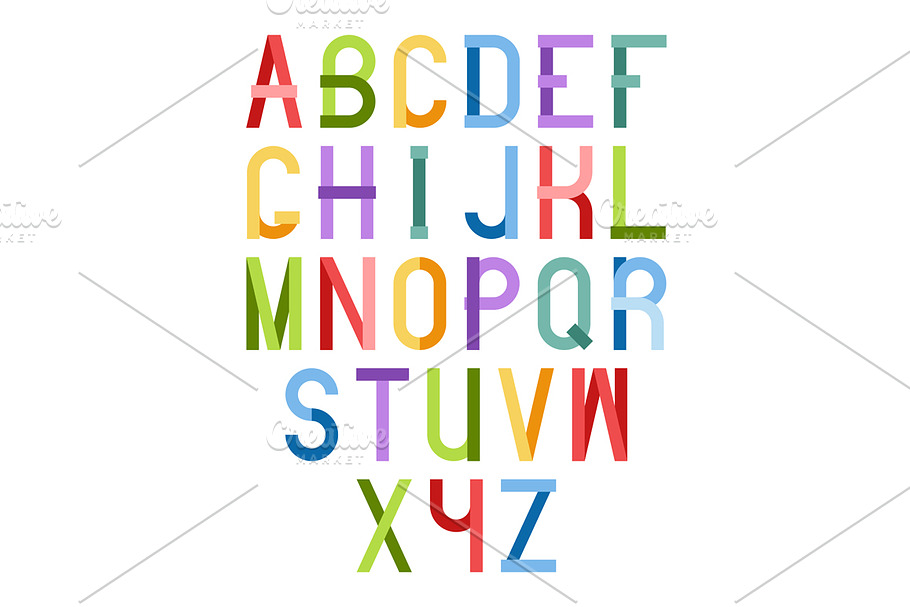 Colorful font in Illustrations - product preview 8