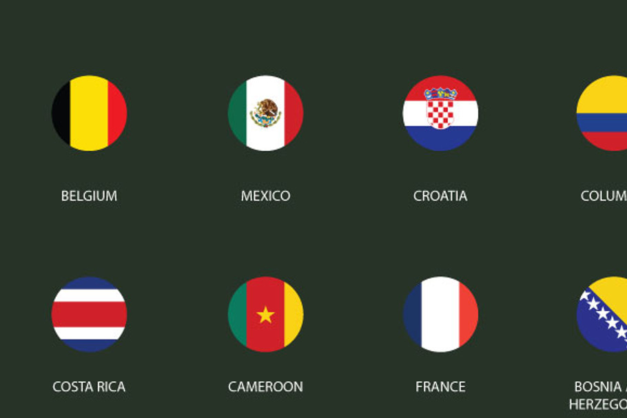 World Cup Flat Icons