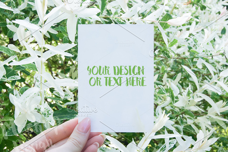 Card in Women Hand #2 / PSD, Mockup in Print Mockups - product preview 8