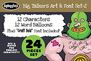 Big Talkers Art & Font Set-2