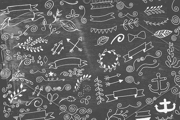 115 Handsketched Vector Elements Kit in Illustrations - product preview 1